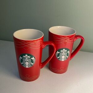 Starbucks Holiday Coffee Mug Set of 2